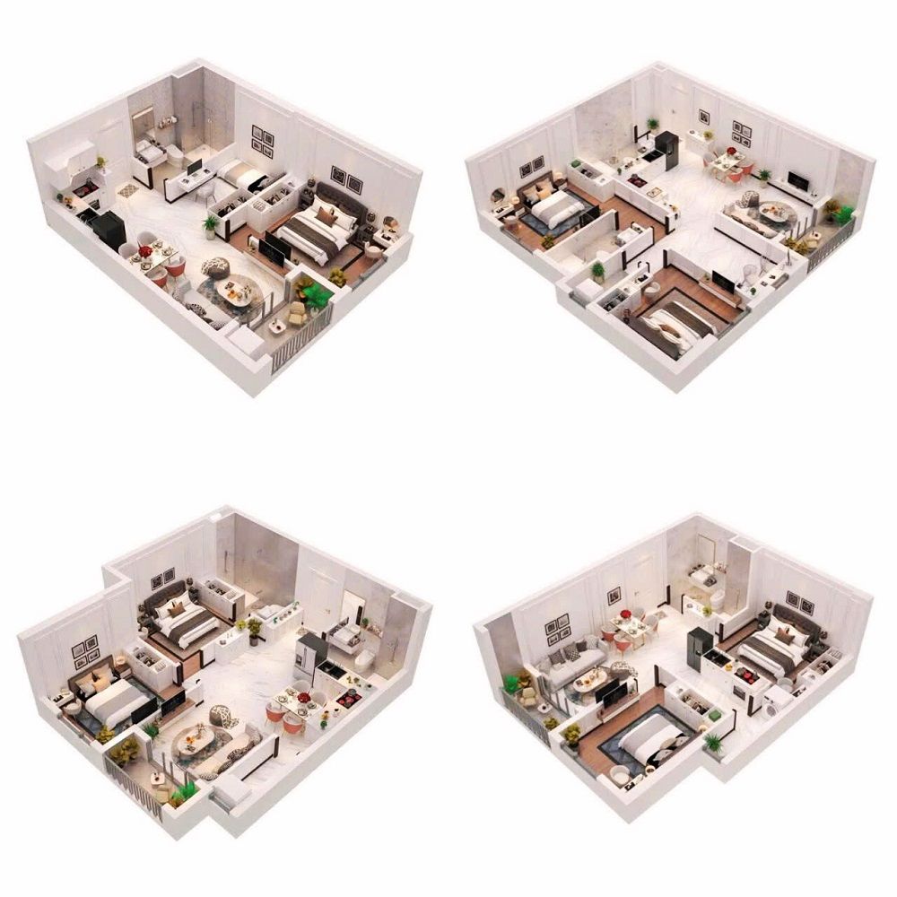 Từ tầng 4 trở lên sẽ là không gian cho các căn hộ