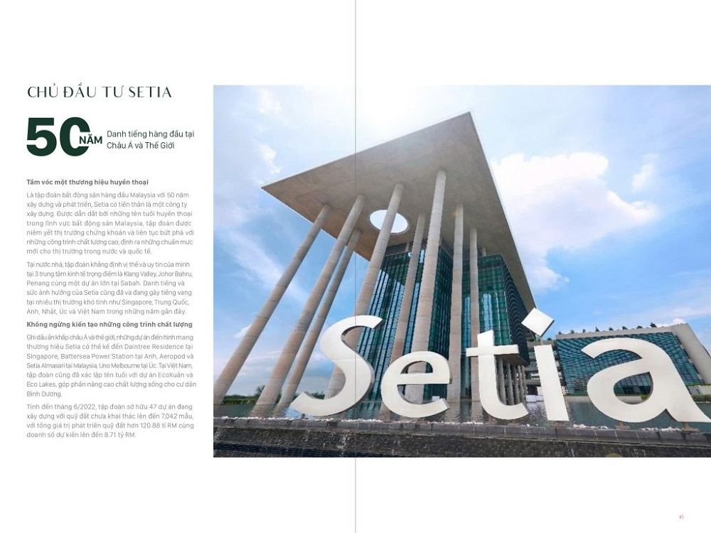 Đầu tư Setia Edenia có lợi thế về chủ đầu tư uy tín