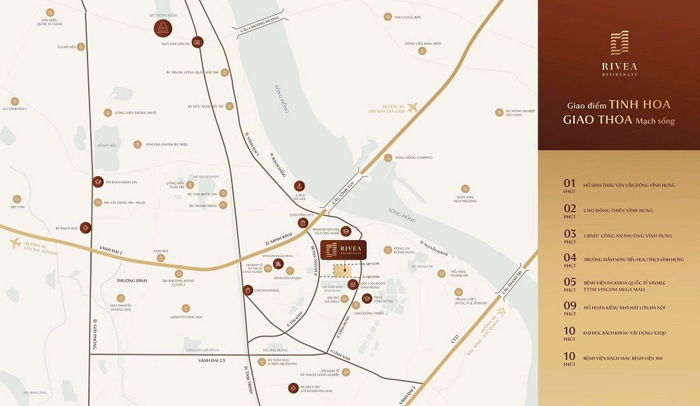 Vị trí giúp Rivea Residences thu hút các gia đình đến mua nhà